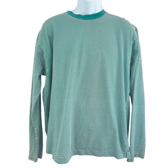 Stone Island × Supreme S/S 2015 Men's XL Long sleeve Green Striped AS IS - Picture 1 of 16